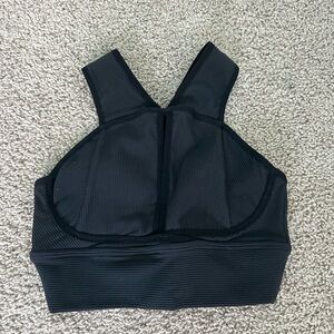 BuffBunny Black Ribbed Sports Bra